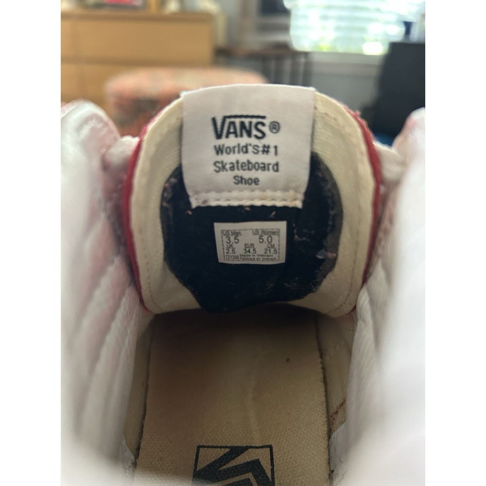 Size 3.5 - VANS Sk8- High Racing Red‎ - Picture 3 of 7